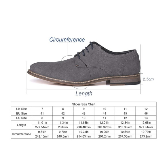 Men's Suede Oxford Dress Shoes Lace Up - Picture 2 of 6